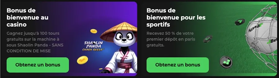 Bonus de bienvenue sur Betify
